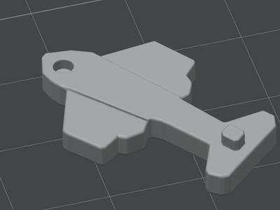 Small airplane keychain