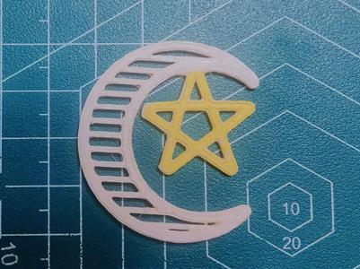 Star and Moon Bookmark - Filament Scraps Eliminator