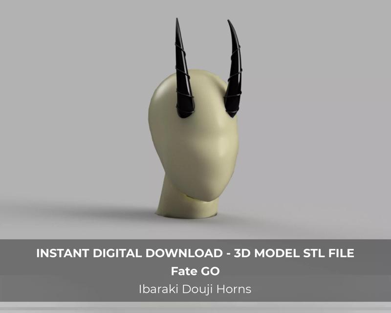 Fate Ibaraki Douji Berserker Cosplay Horns 3D Model STL File