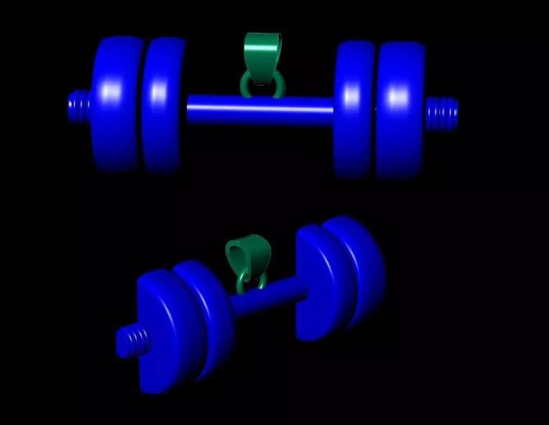 dumbells hollow pendent