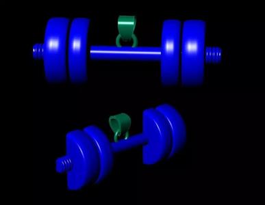dumbells hollow pendent