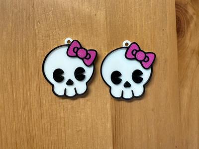 Female Skull Earrings 