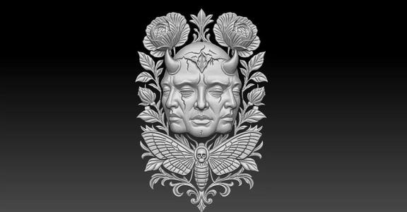 1 art CNC Relief Model