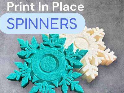 Snowflake Spinner Winter Print in Place