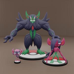 Pokemon No. 859-861 Impidimp, Morgrem, Grimmsnarl