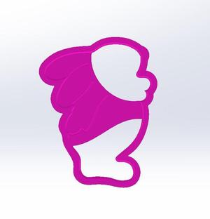 Easter rabbit cookie cutter