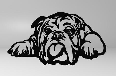 Line Art Bulldog – Strong and Loyal Dog Design