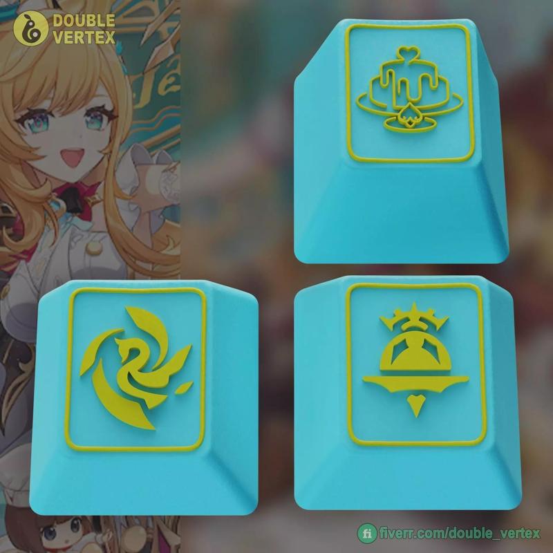 Genshin Impact Escoffier Keycaps - OEM Profile