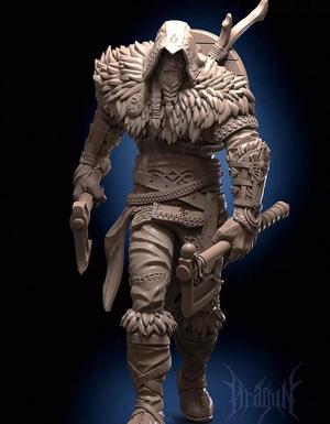 Eivor dwarven warrior statue