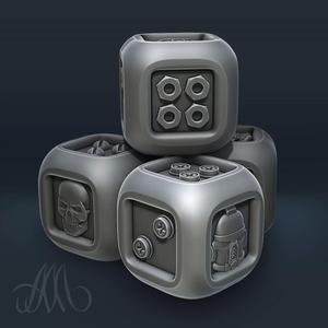 3 Dice for board game