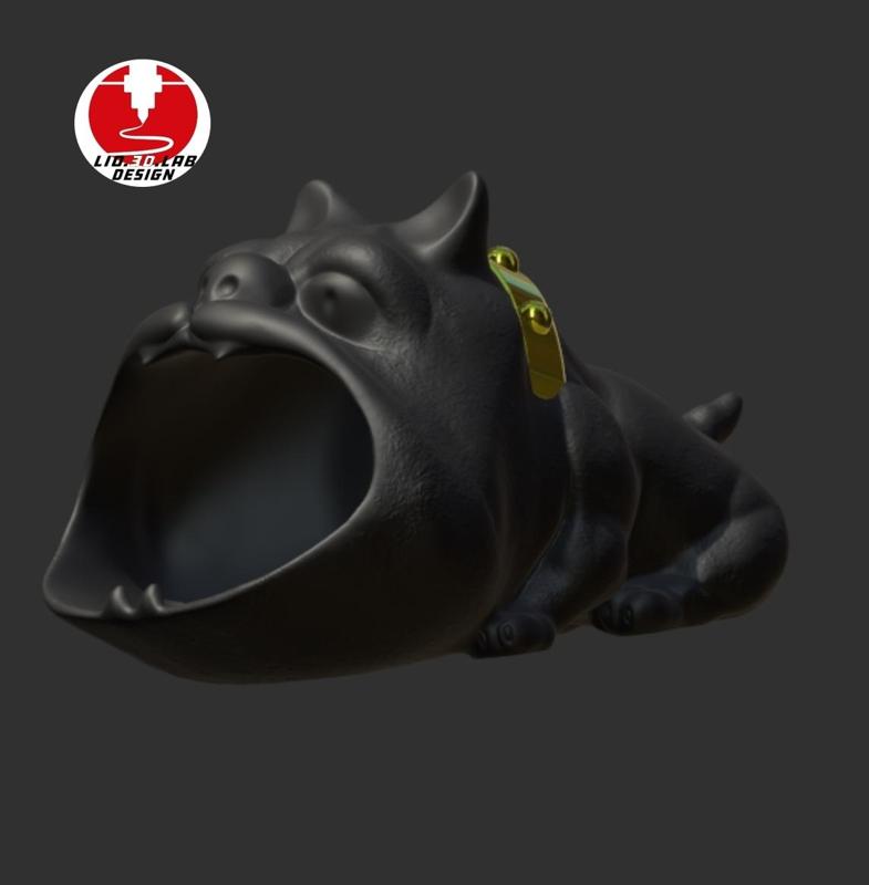 BULLDOG ASHTRAY - POCKET BOX - CANDY BOX