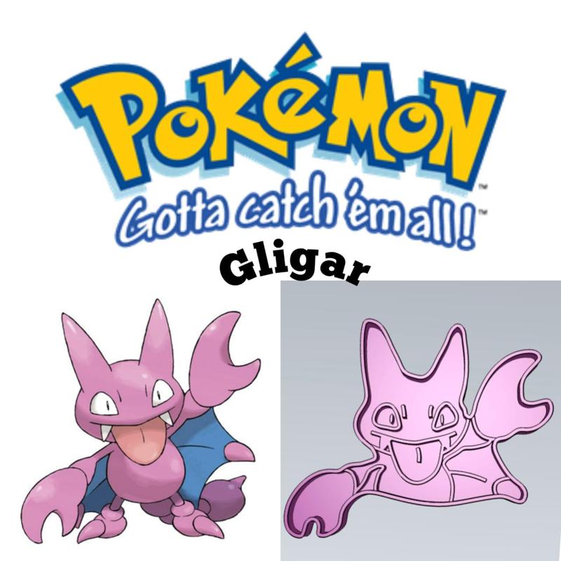 AMAZING POKEMON Gligar COOKIE CUTTER STAMP CAKE DECORATING