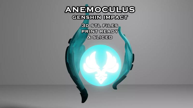 Anemoculus Genshin Impact With LED slots 3D Print Ready