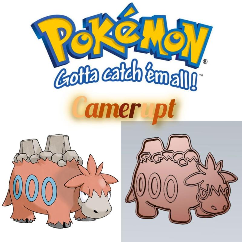 AMAZING POKEMON camerupt COOKIE CUTTER STAMP CAKE DECORATING