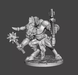 SAVAGE MINOTAUR MINIATURE MODEL FOR FANTASY GAMES RPG DND