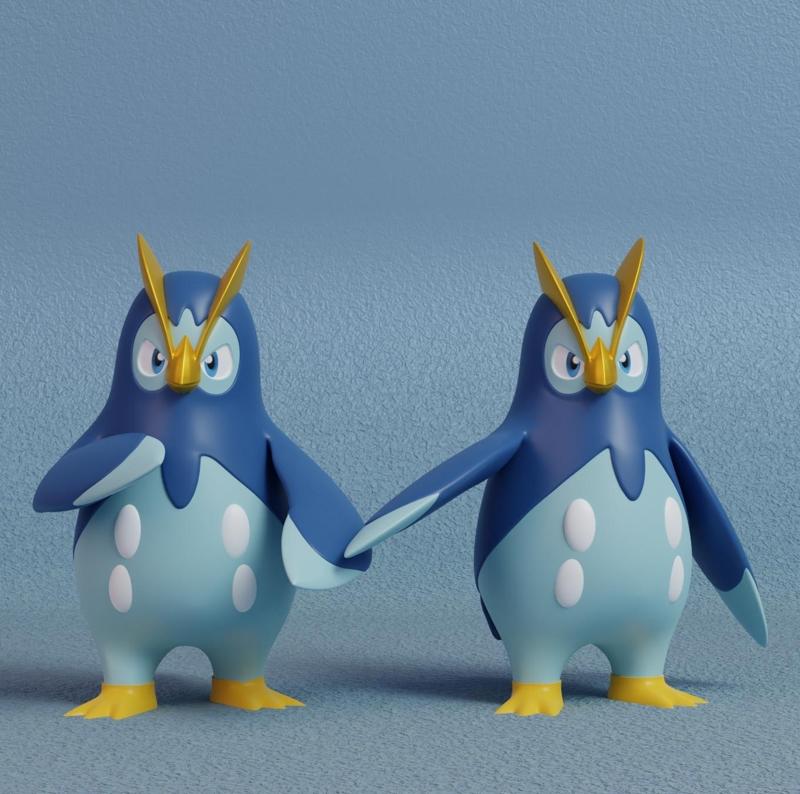 Pokemon - Prinplup with 2 poses