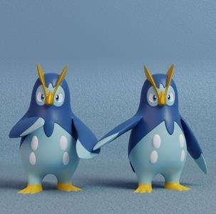 Pokemon - Prinplup with 2 poses