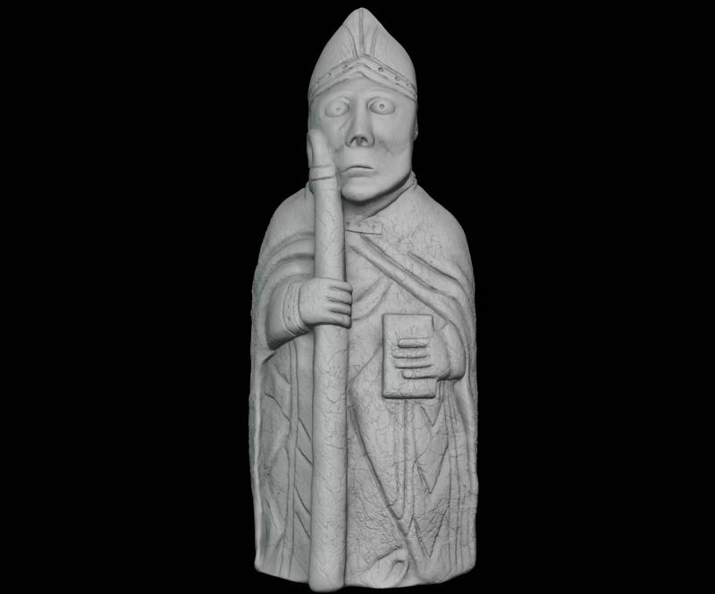 The Lewis chess pieces for 3d printing