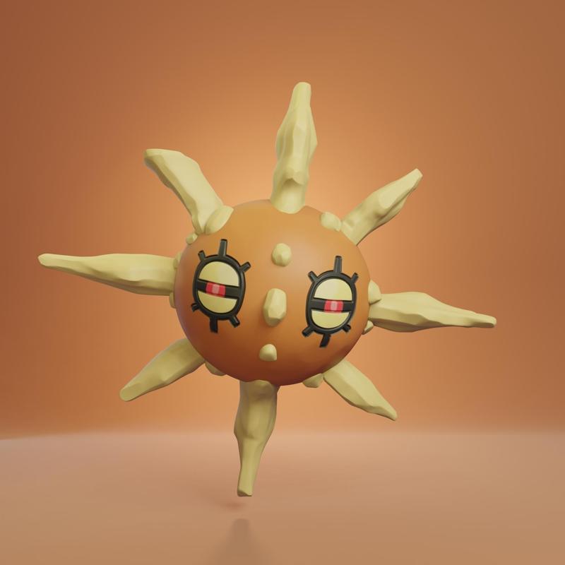 Pokemon - Solrock with base
