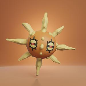 Pokemon - Solrock with base