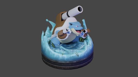 Mega Blastoise - Pokemon Diorama