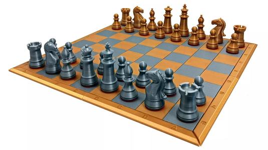 Modular chessboard and pieces with weight compartments