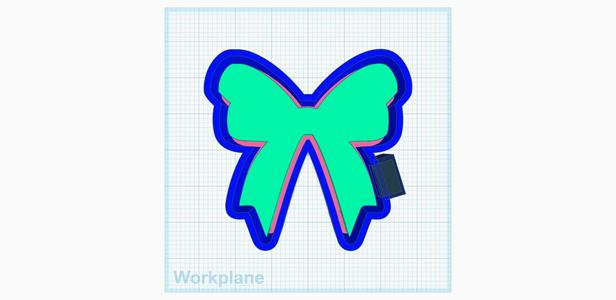 Plain bow for cardstock
