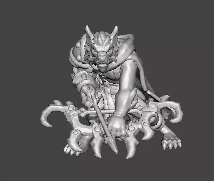 WOLF WARRIOR WOLFEN RANGER MINIATURE MODEL FANTASY GAMES