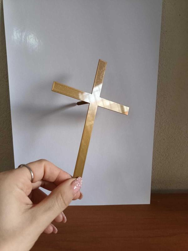 Cake Topper Adorno Torta Frontal - Cruz Comunion Bautismo Confirmacion