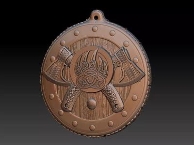 HM Kelt Hatchet Shield Keychain
