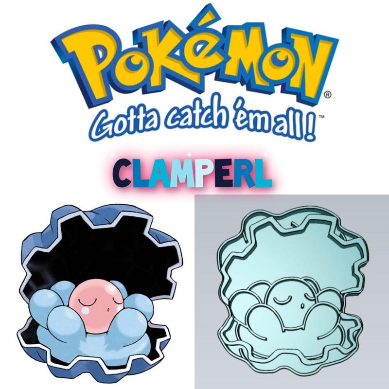 AMAZING POKEMON clamperl COOKIE CUTTER STAMP CAKE DECORATING