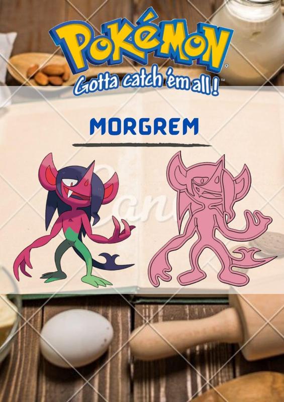 AMAZING POKEMON morgrem COOKIE CUTTER STAMP CAKE DECORATING