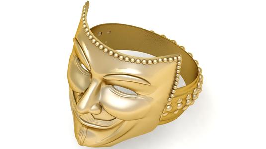 FACE MASK PENDANT 3D PRINTABLE MODEL