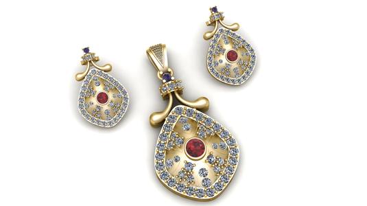 ENGAGEMENT RUBY LOCKET SET 3D PRINTABLE MODEL