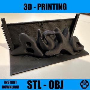 Graffiti 3D, digital STL and OBJ file to print these 3D letters