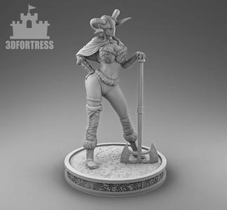 Viking girl with an axe