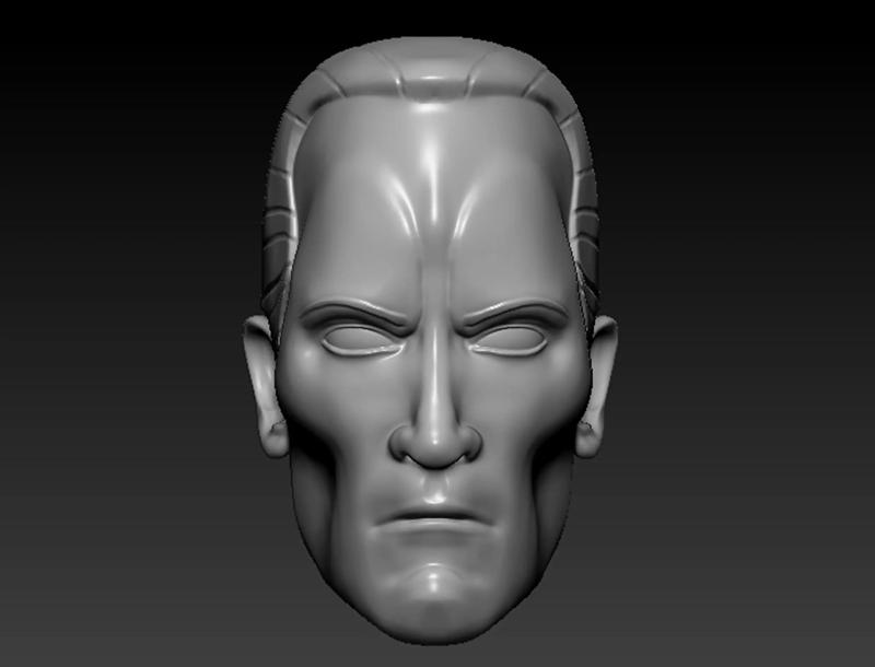 ADMIRAL THRAWN REBELS STYLE HEAD