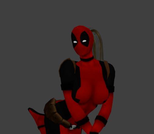 Lady Deadpool - Playful Combat Pose | 3D Printable STL | Cute Marvel Mercenary Figure