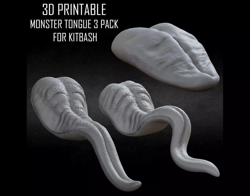 3D PRINTABLE MONSTER TONGUE 3 PACK