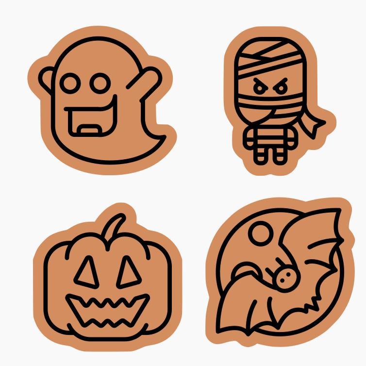 20 Halloween cookie cutters Vol.2