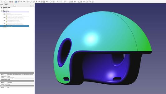 Jet helmet for the driver figure of a large RC model with and without cut-outs for antlers