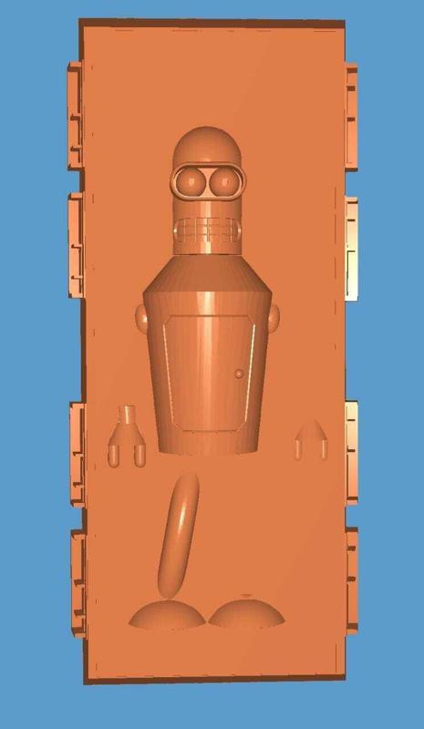 Bender trapped in carbonite