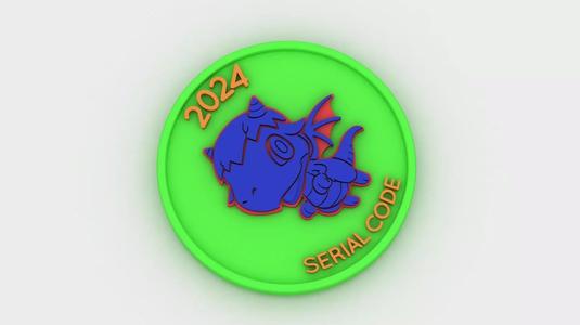 Neon dragon  3D printable model