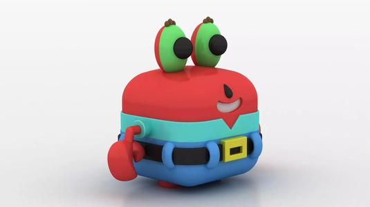 Colorful toy crustacean 3D printable model