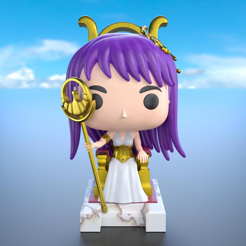 FUNKO ATHENA AND THRONE SAINT SEIYA- KNIGHTS OF THE ZODIAC