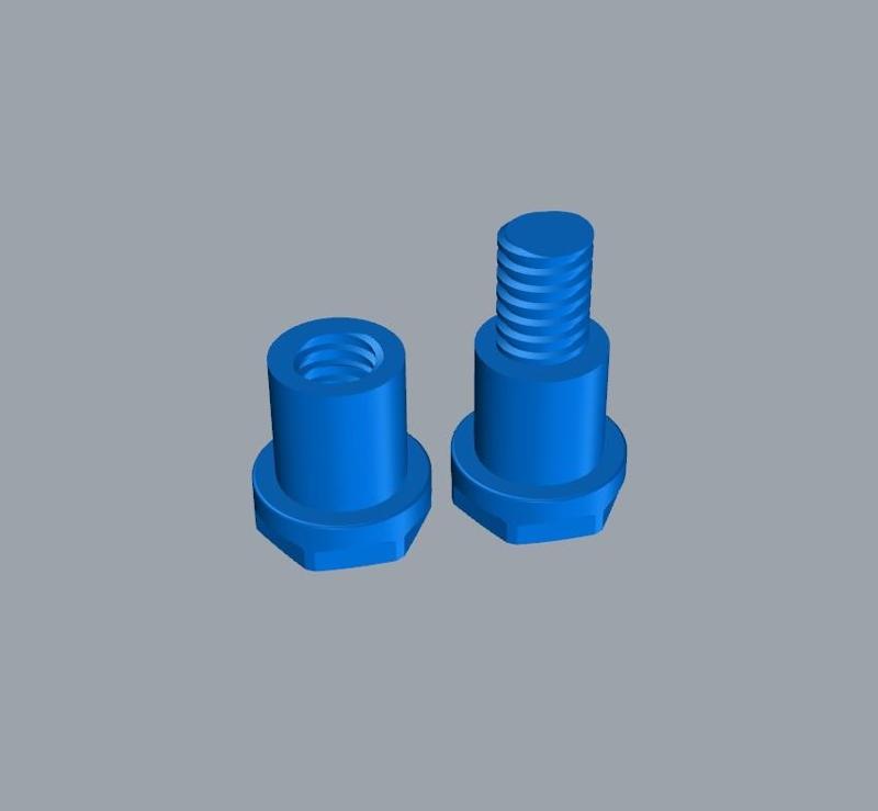 Special nut with square profile (pair set)