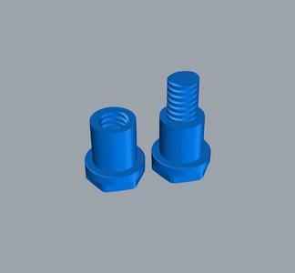 Special nut with square profile (pair set)