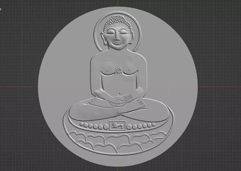 Mahaveer Ji Bas Relief Design