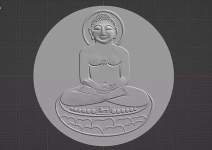 Mahaveer Ji Bas Relief Design