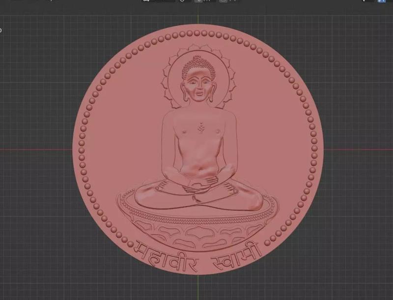 MAHAVEER JI COIN DESIGN RELIEF